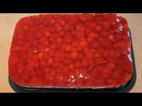 Видео: #Клубничный пирог с кремом и желе #Strawberry pie with cream and jelly