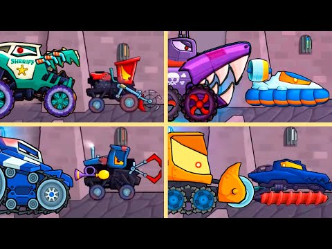 Видео: Какие Машины Охраняют БОССЫ Car Eats Car 3 - сравниваем хищные тачки спасенные из Башни Корабля Иглу