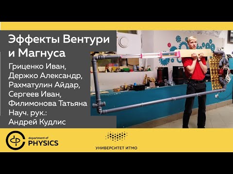 Видео: Гидродинамические явления. Эффекты Вентури и Магнуса | 1 курс