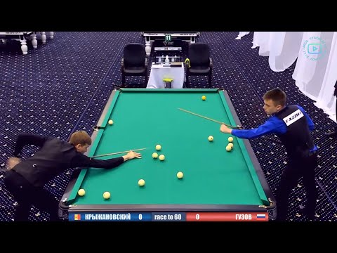 Видео: ЧМ-2022, Крыжановский - Гузов. Бильярд (американка с продолжением). Billiards.