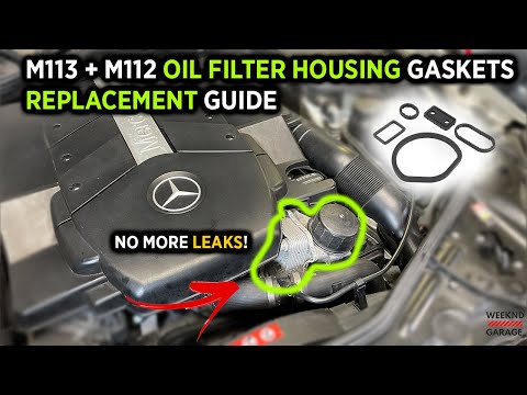Видео: РУКОВОДСТВО ПО ЗАМЕНЕ ПРОКЛАДКИ КОРПУСА МАСЛЯНОГО ФИЛЬТРА MERCEDES M113/M112 — ПРОСТО
