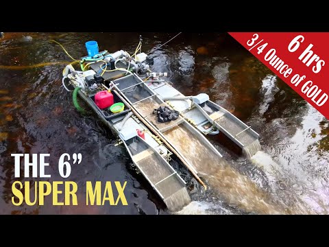 Видео: 3/4 УНЦИИ ЗОЛОТА ЗА 6 ЧАСОВ: 6-дюймовая драга Keene Super Max на Аляске
