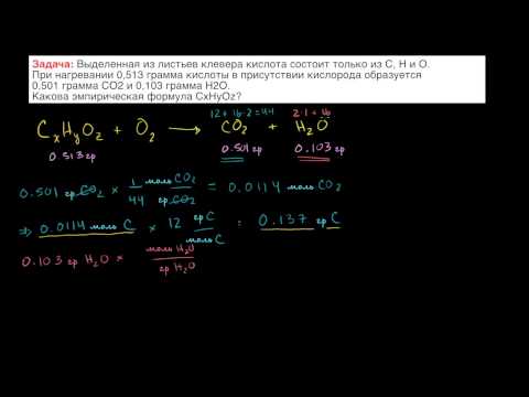 Видео: Пример нахождения эмпирической формулы реагента