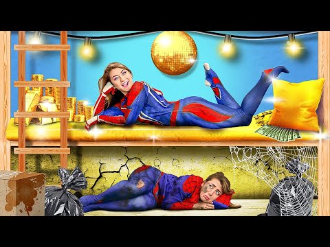 Видео: О, нет! Девушка-Паук разорилась! 😥 Удивительные трюки супергероя, чтобы заработать деньги
