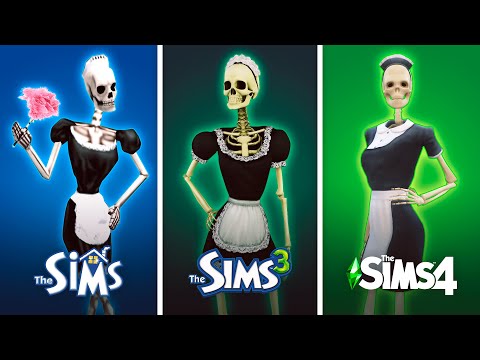 Видео: Скелехильда в The Sims / Сравнение 3 частей