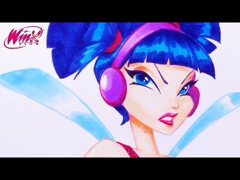 Видео: Винкс Клуб - Нарисуй и раскрась Музу