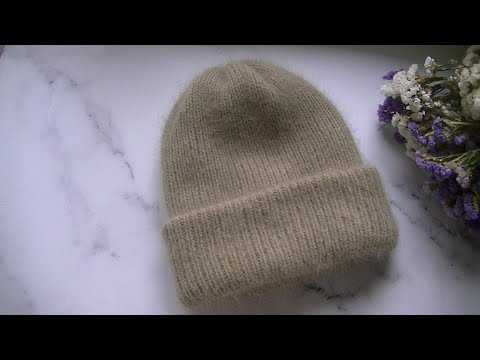 Видео: ВЯЖЕМ МОДНУЮ ДВУСТОРОННЮЮ ШАПКУ. КЛАССИЧЕСКАЯ  ШАПКА ИЗ ПУХА НОРКИ.