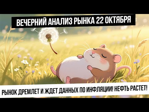 Видео: Вечерний анализ рынка 22 октября. Рынок без движений ждет данных по инфляции! Нефть растет!