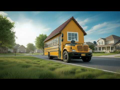 Видео: Мужчина превращает школьный автобус в дом | @lifeanywhere