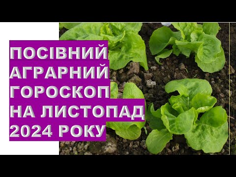 Видео: Посівний агрогороскоп на листопад 2024 року