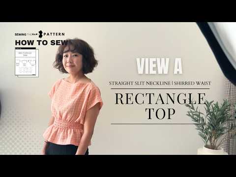 Видео: Как я сделала симпатичный топ, используя только прямоугольники! | Прямоугольный топ, вид сверху A...