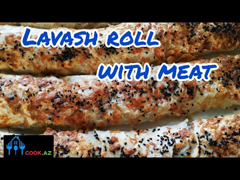 Видео: Рулет Мясной из Лаваша / Lavash Meat Roll/ Etli Yufkalı Rulo