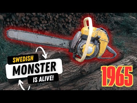 Видео: Бензопила Partner R12 90cc – Шведский старый зверь снова режет!