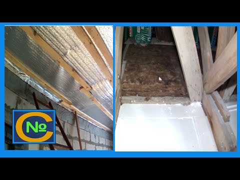 Видео: Черновой потолок + Утепление холодного чердака (Теплый и Бесшумный ДОМ)