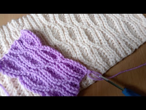 Видео: Вяжем крючком легко! #вязаниекрючком #crochet #поперечноевязание #узорыкрючком