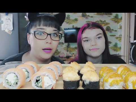 Видео: Мукбанг | Суши,роллы | Mukbang sushi and rolls 😋