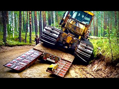 Видео: Почти упал! Как не надо сьезжать с трала! Дороги севера!