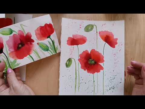 Видео: Как нарисовать Маки акварелью🖌️