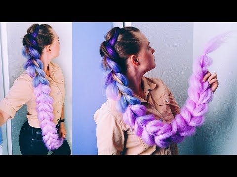 Видео: А так можно было!? Французская  обратная коса с Канекалоном . French  braid/ Kanakelon braid