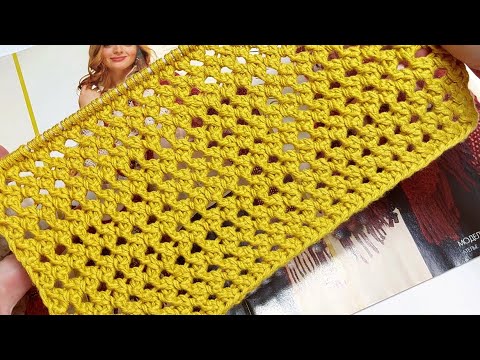 Видео: Объемная фактурная сеточка спицами