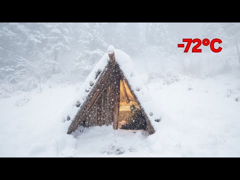 Видео: Строительство теплого и уютного деревянного домика для выживания — 89 дней выживания в дикой природе