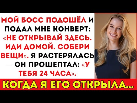 Видео: Мой начальник дал мне конверт «Собери вещи, у тебя 24 часа» — то, что я нашёл внутри, изменило всё