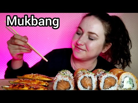 Видео: РОЛЛЫ МИДИИ ОСТРЫЕ ЛОСОСЬ МУКБАНГ АСМР | SPICY  SUSHI ROLLS MUKBANG ASMR  먹방 eatingshow