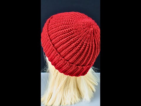 Видео: Простая вязаная крючком шапка-бини для начинающих! Miarti🧶