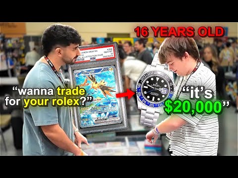 Видео: 16-летний парень с Rolex за 20 000 долларов покупает мою карту Pokemon | ТОЧКА ЗРЕНИЯ ПРОДАВЦА