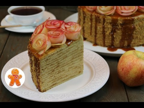 Видео: Торт "Медовое яблоко" очень нежный и домашний ✧ Honey Apple Cake (English Subtitles)