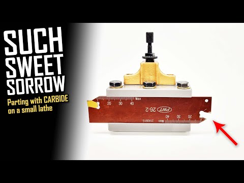 Видео: Высокоскоростная отрезка твердосплавными пластинами на небольшом любительском токарном станке