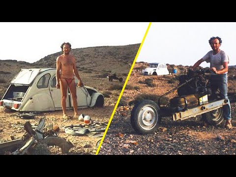 Видео: Чтобы выжить в ПУСТЫНЕ, он построил из сломавшейся машины мотоцикл...