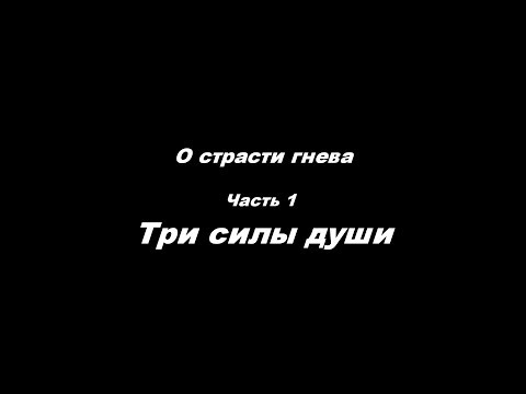 Видео: О страсти гнева часть 1. Три силы души