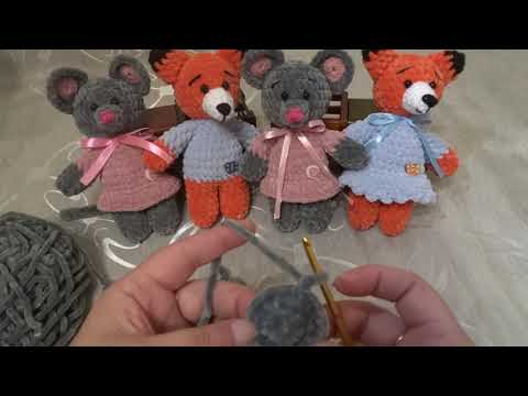 Видео: Полный МК по плюшевой мышки. Вяжем символ 2020 года.