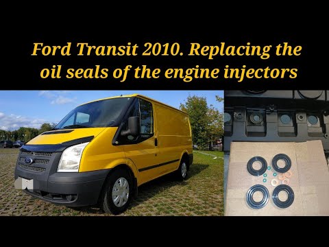 Видео: Ford Transit 2010.  Replacing the oil seals of the engine injectors - замена сальников форсунок.