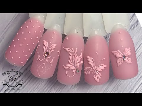 Видео: ТОПОВЫЙ дизайн ногтей. БАРЕЛЬЕФНЫЙ дизайн ногтей в цвет основного фона.