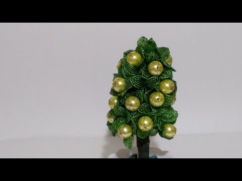 Видео: Бисероплетение. Дерево из бисера. Пепино дынная груша. Pepino. Мастер класс. Пошаговый МК.