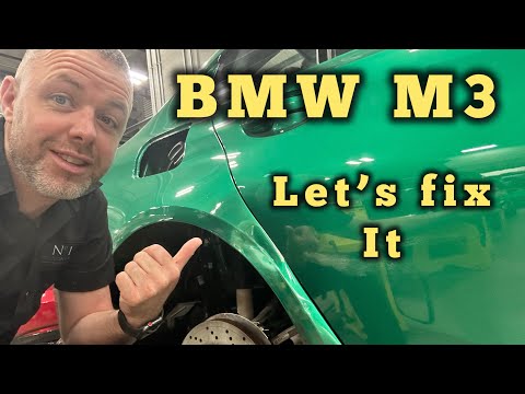 Видео: BMW M3 - ремонт панели 1/4