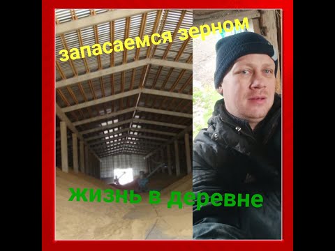 Видео: деревня рабочие будни запасаемся зерном