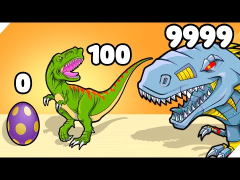 Видео: ЭВОЛЮЦИЯ ДИНОЗАВРА В РОБОТА, МАКСИМАЛЬНЫЙ УРОВЕНЬ! Dinosaur Race