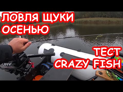 Видео: ЛОВЛЯ ЩУКИ НА СПИННИНГ ОСЕНЬЮ. ТЕСТ СПИННИНГА CRAZY FISH. РЫБАЛКА НА ЩУКУ