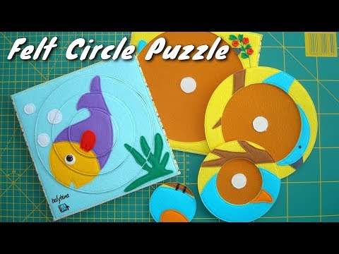 Видео: Фетровый круг-головоломка I Корейский твёрдый фетр