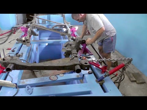 Видео: Правка рамы. OPEL Frontera. День второй.