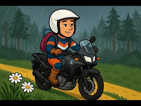 Видео: Катаюсь на мотоцикле Suzuki V-Strom 650 в сосновом лесу