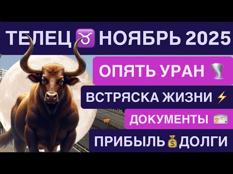 Видео: ТЕЛЕЦ НОЯБРЬ 2025 ГОРОСКОП ♉️ ДЕНЬГИ 💰 ВОЗВРАЩАЮТСЯ! НОВЫЕ ИНВЕСТИЦИИ И СУДЬБОНОСНЫЕ РЕШЕНИЯ