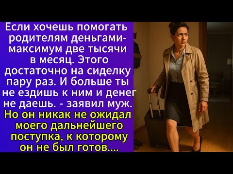 Видео: Если хочешь помогать родителям деньгами-максимум две тысячи в месяц Аудио рассказ :