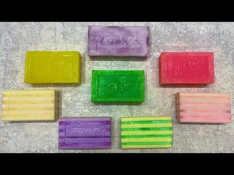 Видео: Кирпичики китайского мыла 💕💜💛💚💕Dry soap cutting/ ASMR