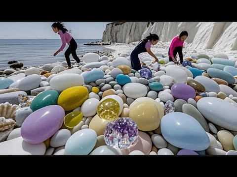 Видео: Я копал глубоко в озере и нашел множество огромных кристаллических столбов.