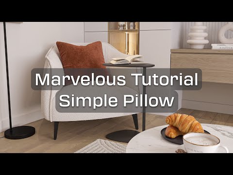 Видео: Простая подушка в Marvelous Designer