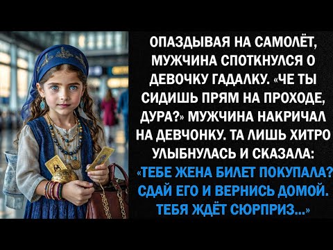 Видео: «Опаздывая на рейс, мужчина споткнулся о девочку гадалку. «Че ты сидишь прям на проходе, дура?»